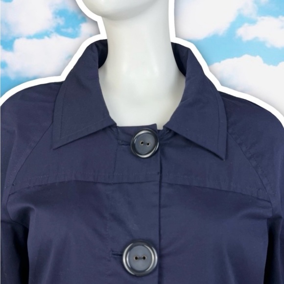 SANDRO SPORTSWEAR A-Line Pleated Swing Button Jacket Overcoat Shacket Retro 50s - Picture 3 of 12